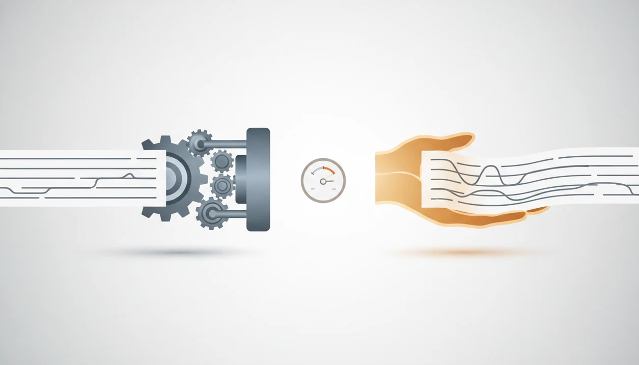 An abstract split illustration contrasts mechanical paraphrasing with warmer humanized text revision.