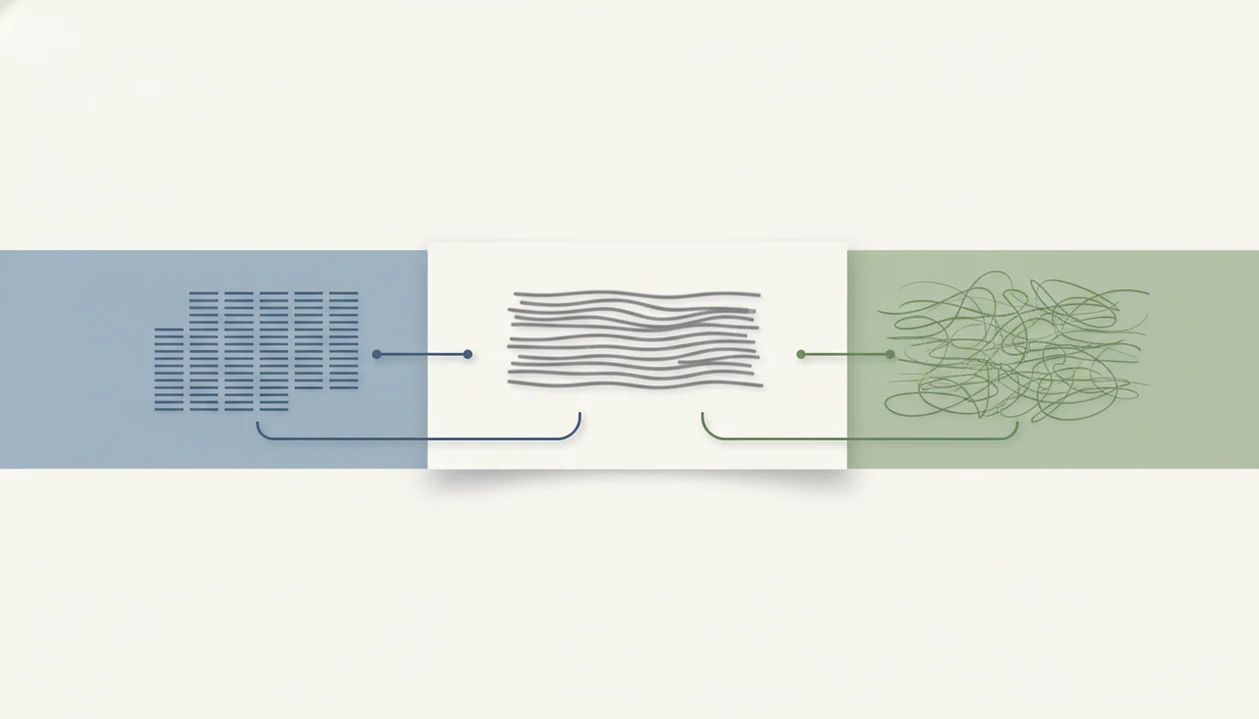An abstract split-path illustration contrasts structured rewriting with naturalized human-sounding text.