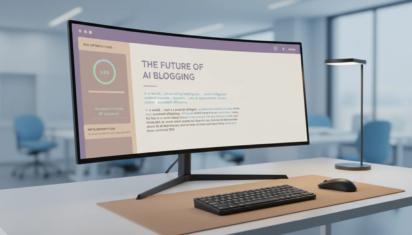 AI blog content generator creating SEO-optimized articles