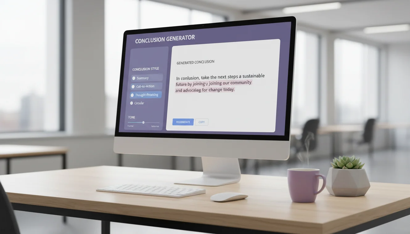 AI conclusion writer creating impactful endings for articles