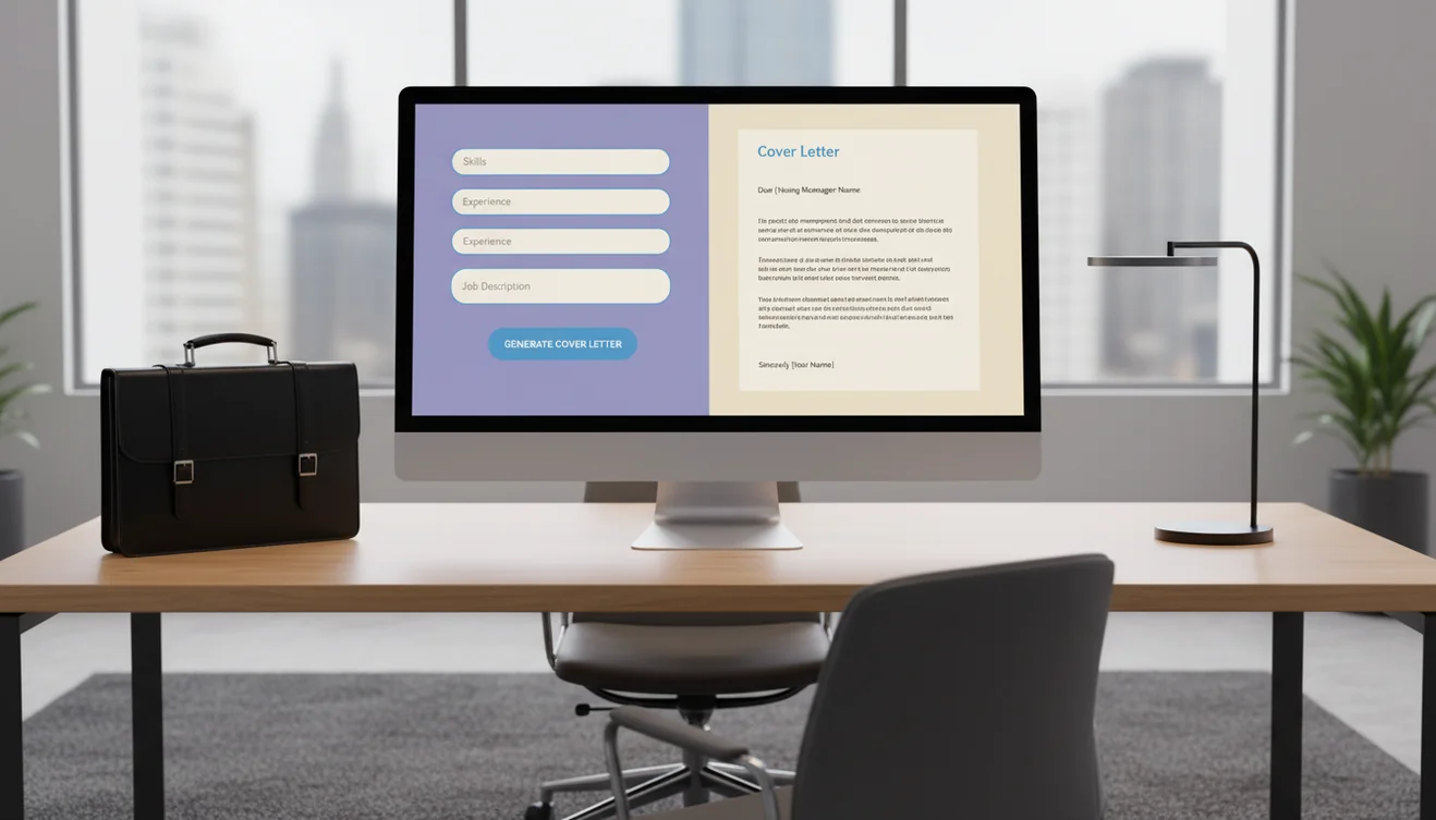 AI cover letter generator creating tailored application letters