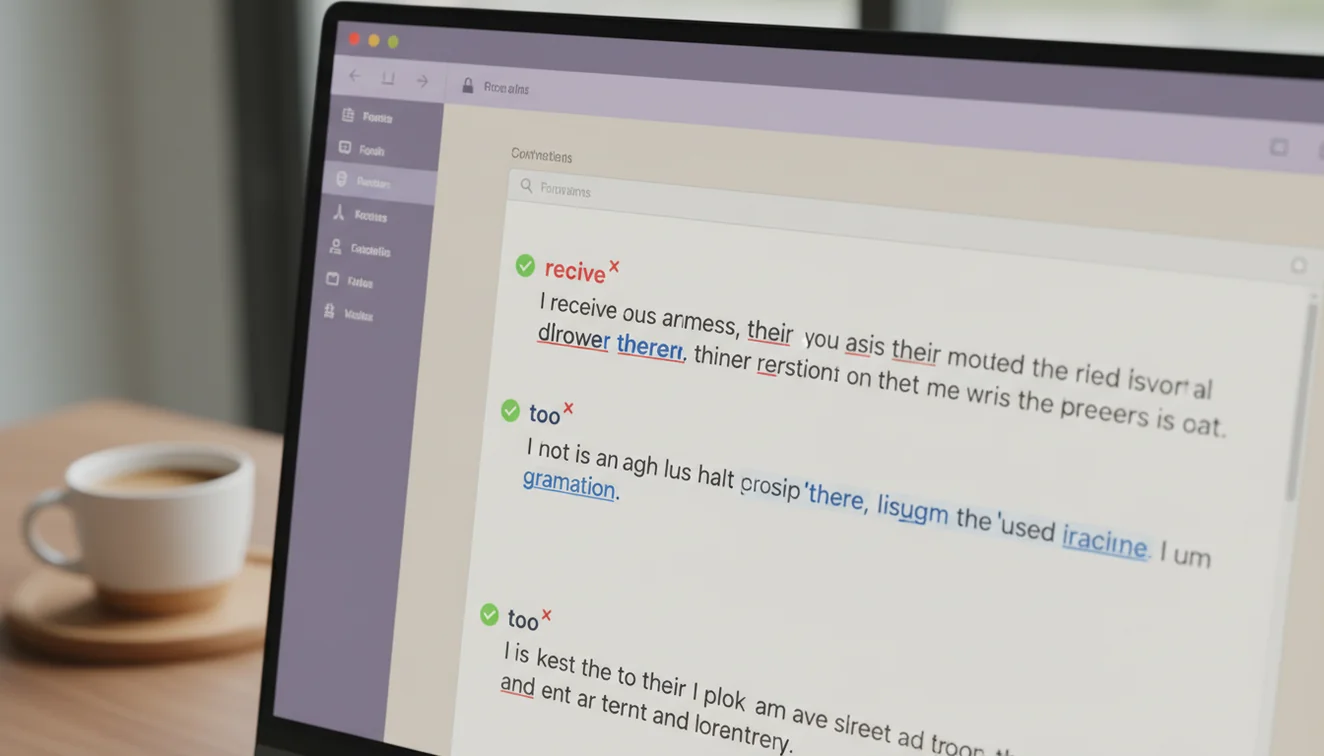 AI grammar assistant correcting writing mistakes in real time