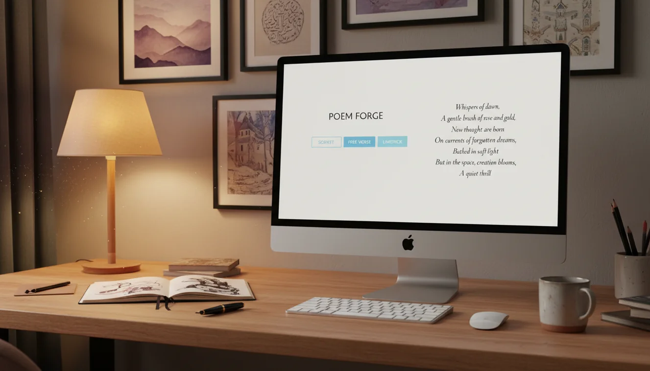 AI poetry writer generating poems in various styles and forms