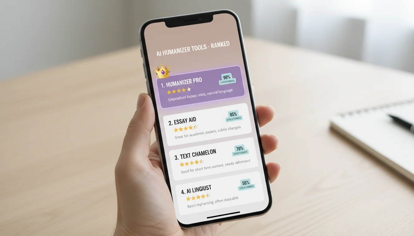 Best AI humanizer apps ranked for making AI text undetectable