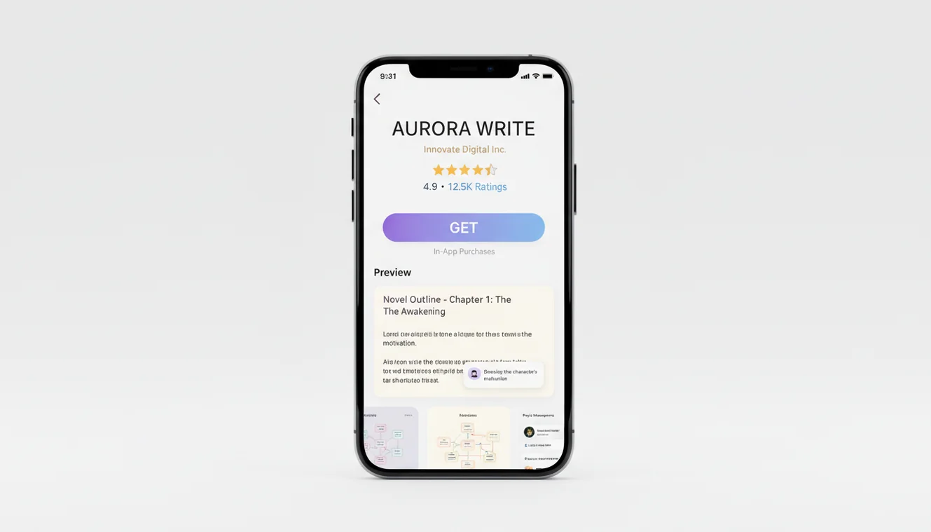 Download AI writer app on mobile for writing on the go